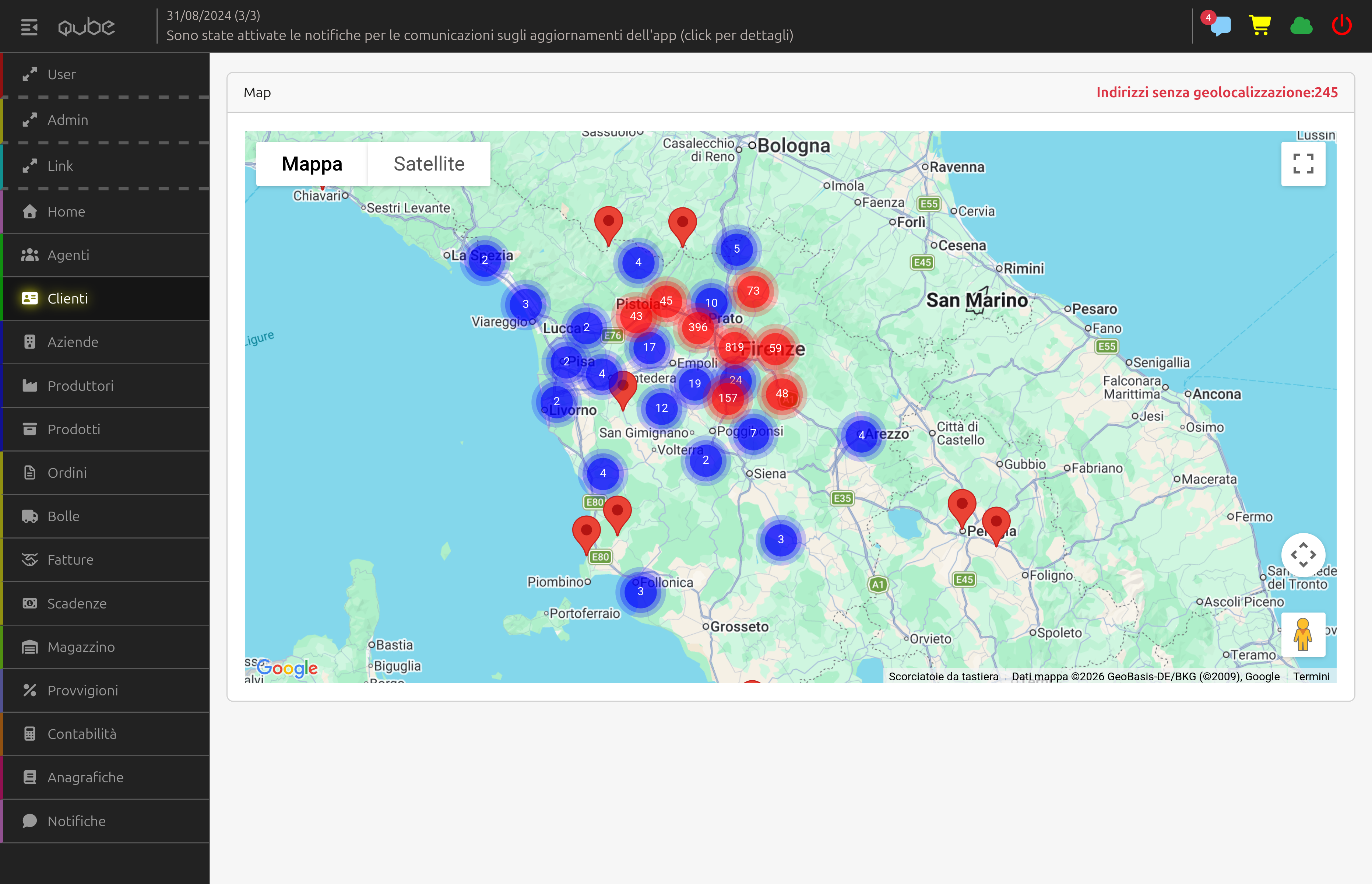 Mappa Clienti